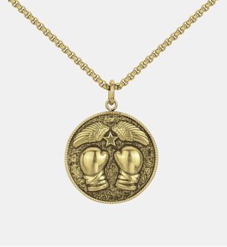 COLL. mono-motif Médaille Boxe Doré en Acier 316L - Phebus - Jaune