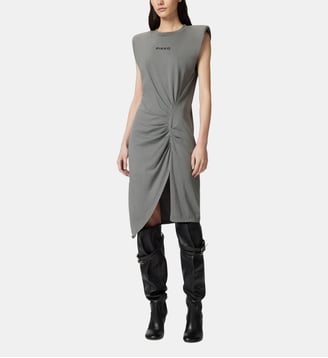 Robe midi en tricot avec épaules matelassées - Pinko - Multicolore