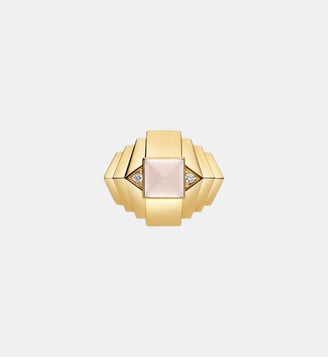 Bague Rockaway Mini Pyramide Or Jaune et Opale - Statement - Or jaune