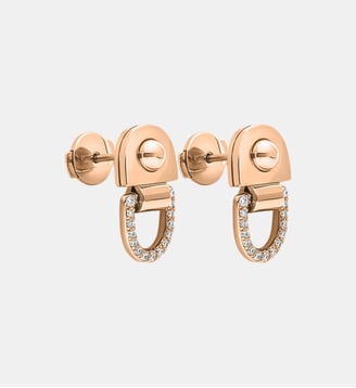 Boucles d'oreilles Rivet S Or Rose & Diamants - Statement - Or rose
