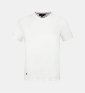T-shirt à manches courtes et col rond en coton - Le Slip Francais - Blanc