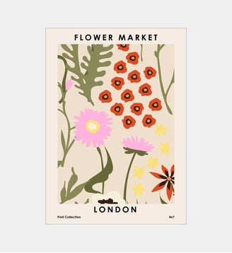 Poster   Flower Market London - NKTN - Poster & Frame - Multicolore