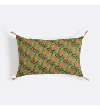 Housse de coussin 30x50 cm, fond vert La Redoute Interieurs