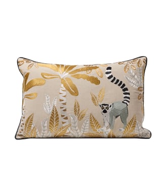 Housse De Coussin  Coton rebrodé d'un motif graphique Madura