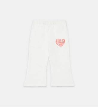 Pantalon en molleton avec logo cœur - Diesel Kids - Blanc cassé