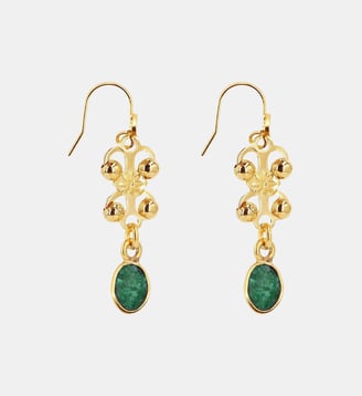 Boucles d'oreilles Farah - Nilaï - Vert foncé