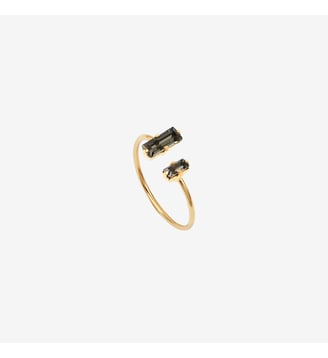 Bague black diamond plaquée or - PALACE Caroline Najman