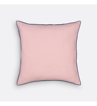 Housse de coussin unie lin/coton - La Redoute Interieurs - Rose