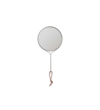 Miroir en acier inoxydable cadre rond - OYOY - Noir