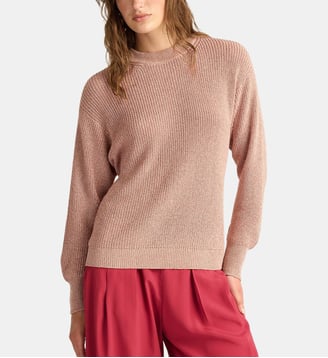 Tricot windsor en viscose lurex - Momonì - Rose