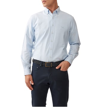 Chemise slim en coton oxford Gunn - Rodd & Gunn - Powder blue