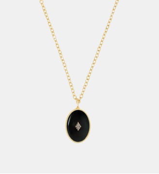 Collier plaqué or  CASSIOPÉE - Nilaï - Noir