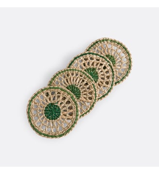 Lot de 4 dessous de verre en herbier - La Redoute Interieurs - Naturel et vert