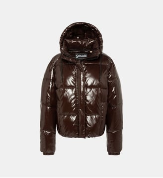 Doudoune urban à capuche - Schott - Chocolat