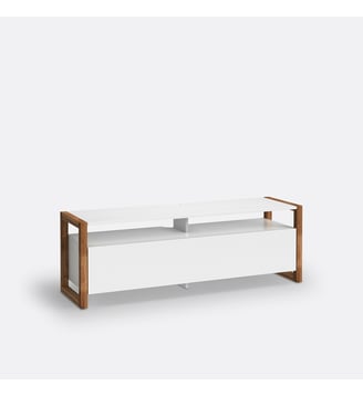 Meuble TV porte abattante - La Redoute Interieurs - Blanc