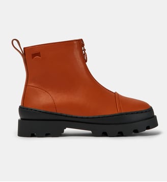Bottines Brutus cuir - Camper - Marron moyen