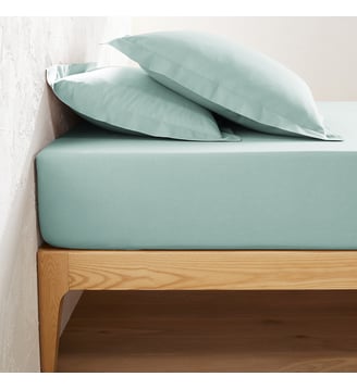 Drap housse uni polycoton, bonnet 25cm La Redoute Interieurs
