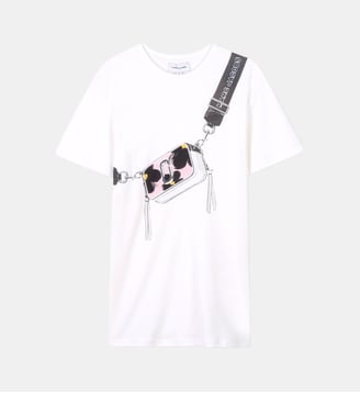 Robe en coton à manches courtes - Marc Jacobs Kids - Ivoire pastel