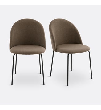 Lot de 2 chaises tissu chiné La Redoute Interieurs
