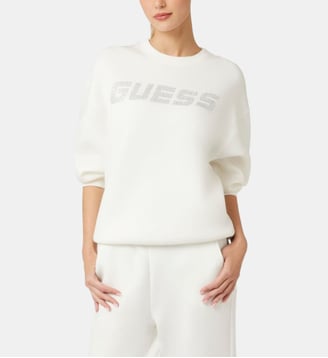 Sweat-shirt néoprène - Guess - Blanc