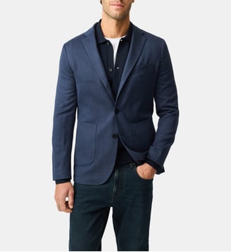 Veste blazer slim en coton Deveron - Rodd & Gunn - Indigo