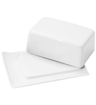Beurrier Avec Couvercle - Modulo - Degrenne - Blanc