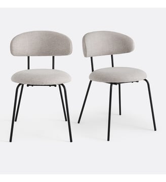 Lot de 2 chaises tissu La Redoute Interieurs