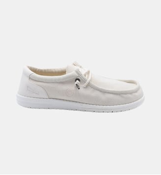 Chaussures bateau en toile - Serge Blanco - Écru