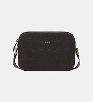 Sac bandoulière moyen avec logo - Liu Jo - Marron foncé