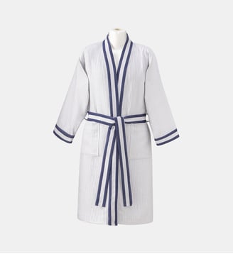 Peignoir Bath Club XS 100% coton - Le Jacquard Francais - Bleu