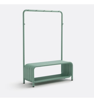 Banc vestiaire en métal acier - La Redoute Interieurs - Vert de gris