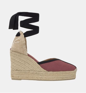 Espadrilles compensées en jute tressée CARMEN - Castaner - Bordeaux noir
