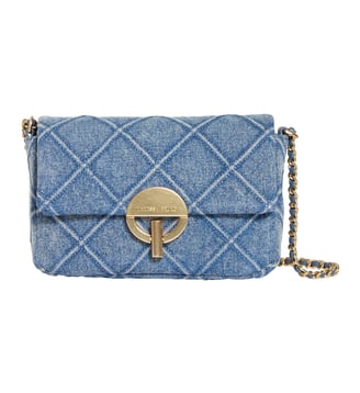 Moyen Sac Moon Denim - Vanessa Bruno - Bleu ciel