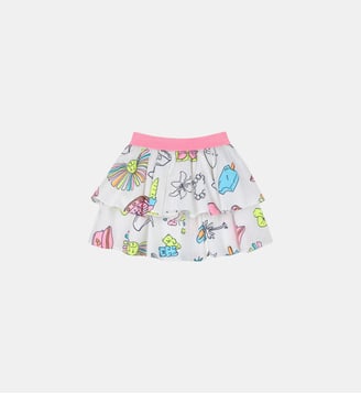 Jupe à volants imprimée - Billieblush - Multicolore