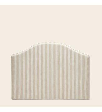 Tête De Lit Tapissée  Tapissée de jacquard de rayures Fabbio - Madura - Naturel