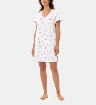 Chemise de nuit en coton DAISY 201 - Lingerie Le Chat - Multicolore
