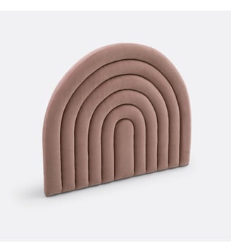 Tête de lit rembourrée arc-en-ciel velours - La Redoute Interieurs - Rose