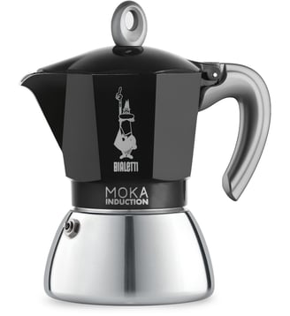 Cafetière italienne Moka Induction 6 tasses inox/noir - Bialetti - Acier et noir