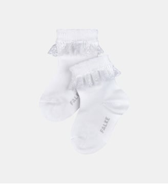 Chaussettes Romantic Lace Coton - Falke - Blanc