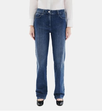 Pantalon pcomelongjean2 - Motif uni - Coton - Coupe droite - Caroll - Denim stone