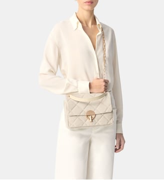 Grand Sac Moon En Lin - Vanessa Bruno - Sable