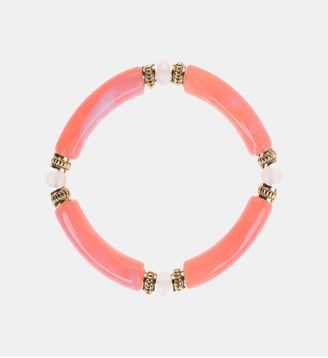 Bracelet de perles elastiqué NOMADE - Hipanema - Rose