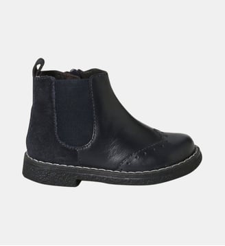 Boots Chelsea  en cuir - Cyrillus - Marine