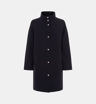 manteau droit à col montant - malvina - Gerard Darel - Marine