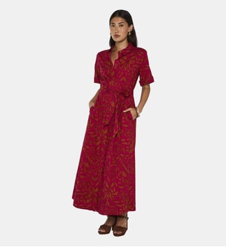 Robe Droite Imprimée En Coton Palma - Maison 123 - Fuchsia