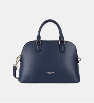 Sac demi lune Sierra Jia en cuir - Lancaster - Bleu foncé