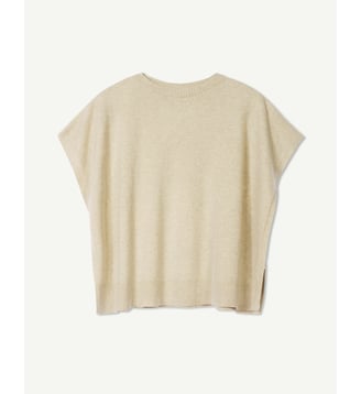 Poncho ample col bateau en cachemire - Bompard - Avoine