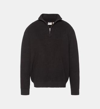 Pull camionneur en maille texturée - Schott - Noir