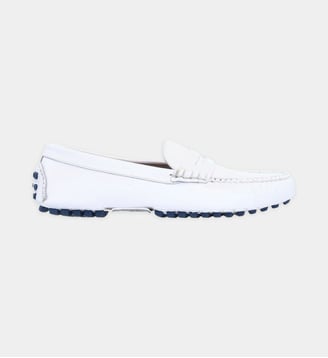 Mocassin driver hampton - cuir lisse - Fairmount - Blanc