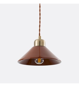 Suspension en céramique Ø20 cm - La Redoute Interieurs - Marron